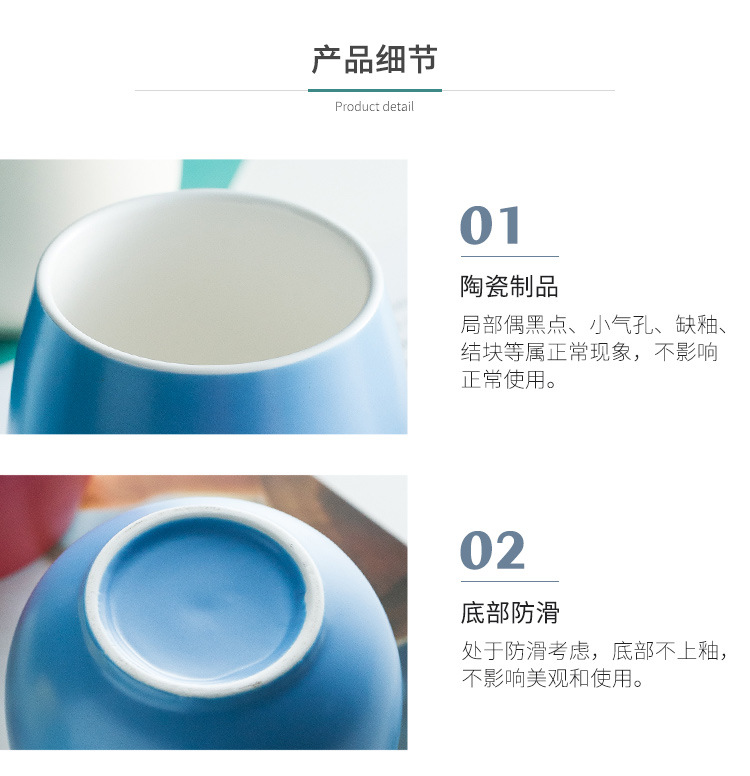 Ins Wind Coloured Glaze Ceramic Drum Cup Household Coffee Milk Cup Hotel Restaurant Small Cup One Product Dropshipping