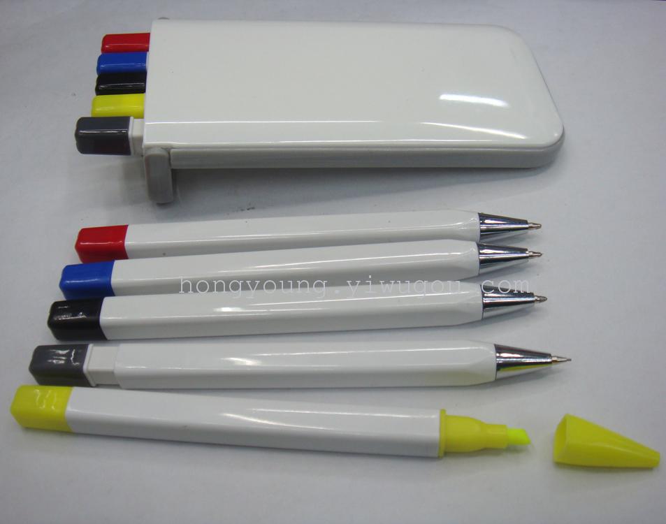 iPhone Model Fluorescent Pen Ballpoint Pen Propelling Pencil Suit, Advertising Gift Pen