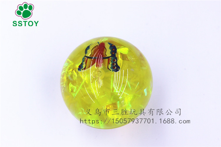 New style with rope butterfly crystal ball children fitness ball illusory color luminescent ball toys gifts