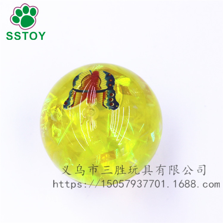 New style with rope butterfly crystal ball children fitness ball illusory color luminescent ball toys gifts