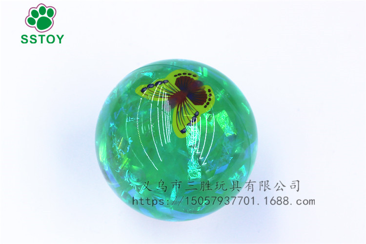 New style with rope butterfly crystal ball children fitness ball illusory color luminescent ball toys gifts