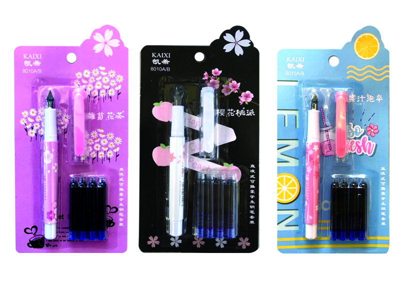 Cheap Ink Sac Student Pens Fashion 1 Pens 4 Ink Sac Cards Pen Kit