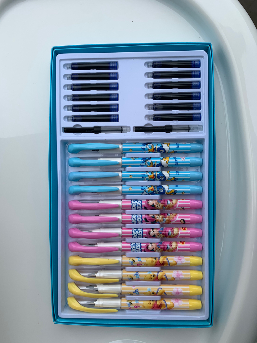 12 Boxed Ink Sac Pens Net Red Pens for Students Writing and Calligraphy Practice Universal Ink Sac 3.4 Caliber