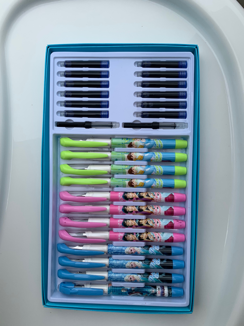 12 Boxed Ink Sac Pens Net Red Pens for Students Writing and Calligraphy Practice Universal Ink Sac 3.4 Caliber