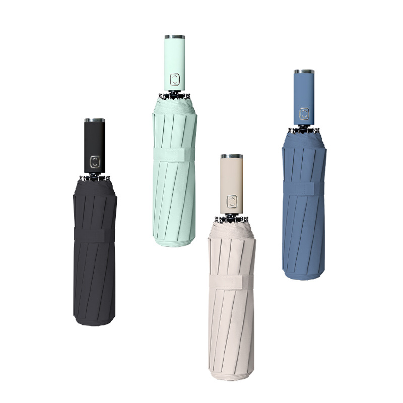 New Automatic Folding Umbrella Men Large Size Double Women&#039;s Dual-Use Sun-Proof UV Protection Advertising Umbrella