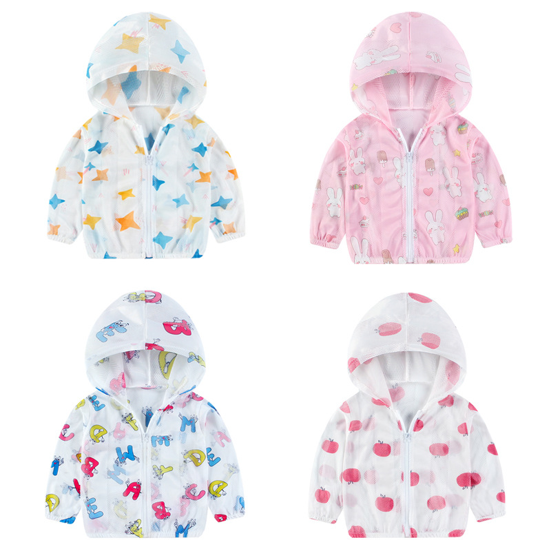 Summer Boys Sun-Protective Clothing Lightweight Breathable Baby Girl Outdoor UV-Proof Coat Children&#039;s Sun Protection Clothing