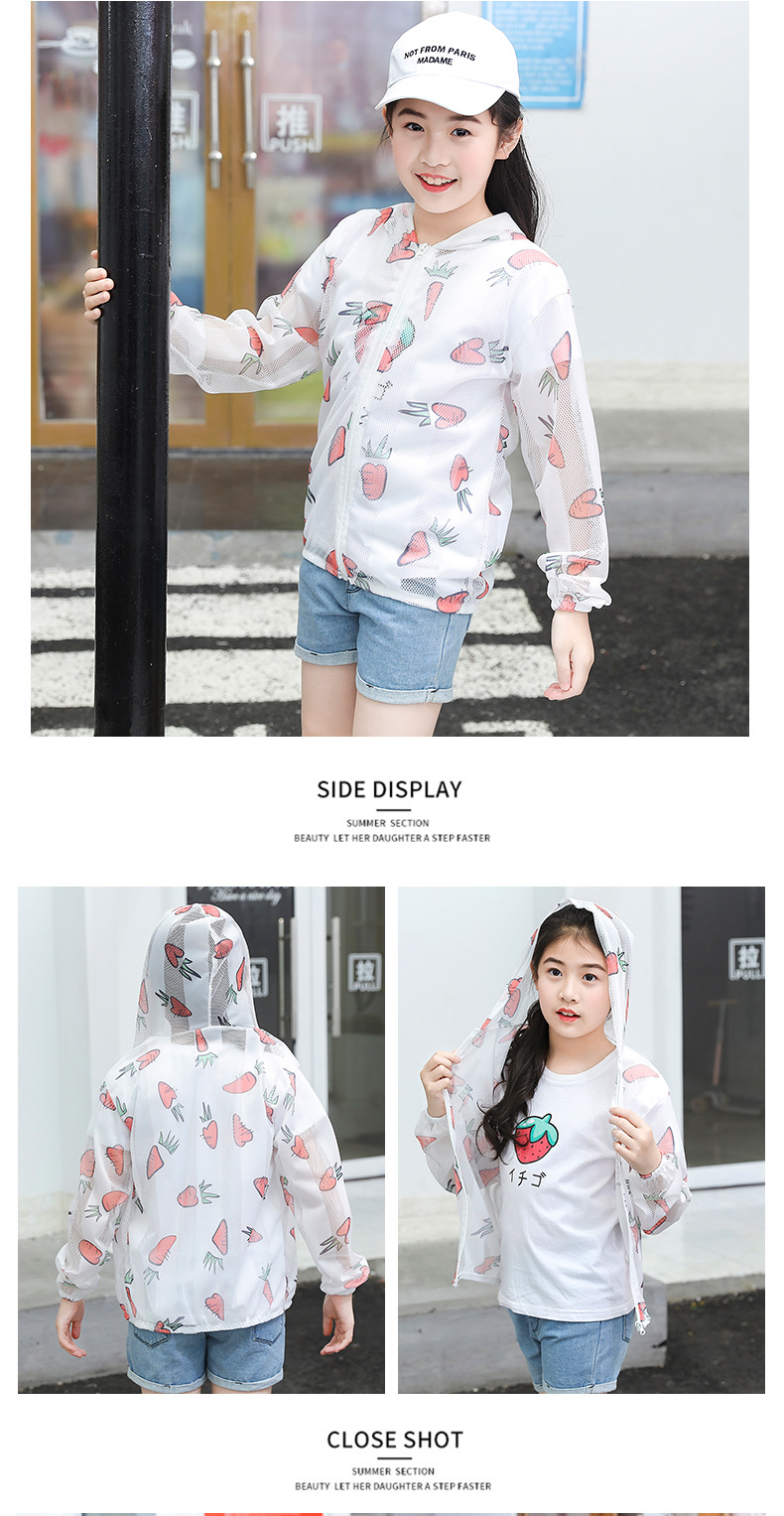 Summer Boys Sun-Protective Clothing Lightweight Breathable Baby Girl Outdoor UV-Proof Coat Children's Sun Protection Clothing