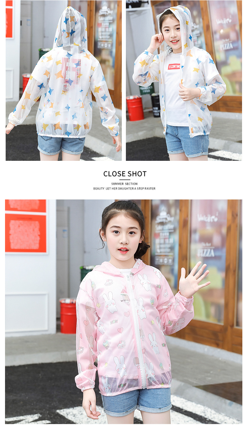 Summer Boys Sun-Protective Clothing Lightweight Breathable Baby Girl Outdoor UV-Proof Coat Children's Sun Protection Clothing
