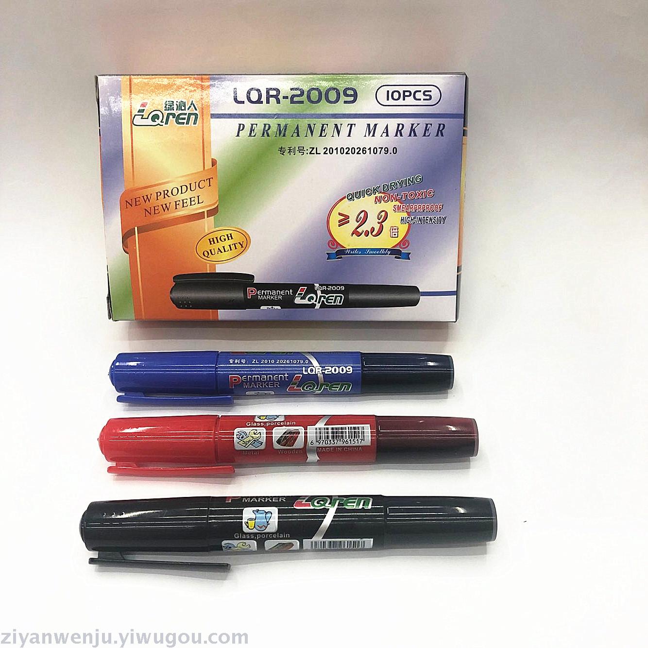 High Quality Oily with Ink Marking Pen Creative Marking Pen Multifunctional Tail with Ink Green Qinren 2009