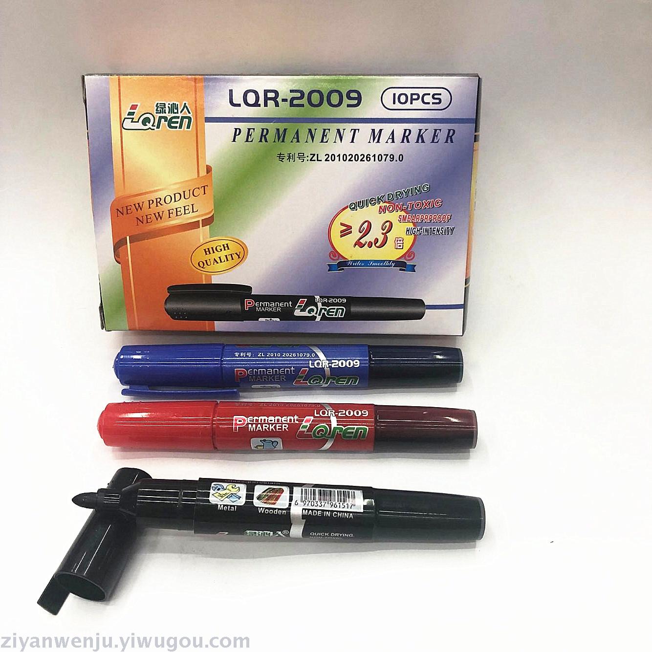 High Quality Oily with Ink Marking Pen Creative Marking Pen Multifunctional Tail with Ink Green Qinren 2009