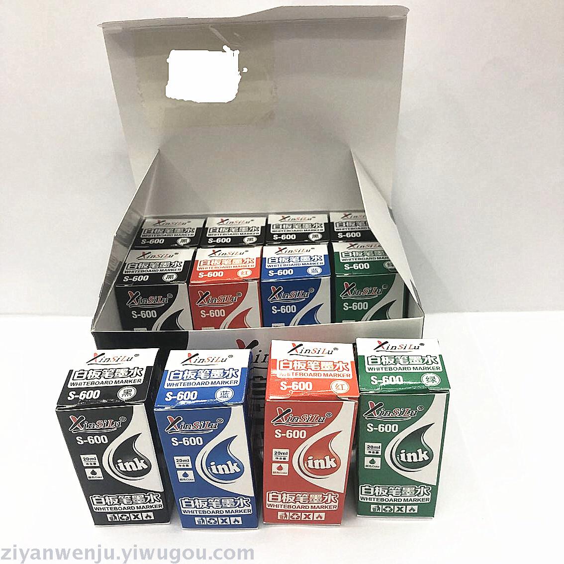 White board pen ink replenishment pen water white board pen liquid replenishment ink easy to wipe ink s-600