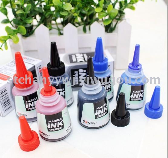 During the 903 25 ml marker ink oily red/blue/black marker refill liquid ink