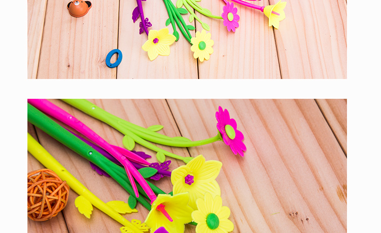 Korean Office Supplies Creative Gel Pen Cute Flower Pen Fresh Flower Black Gel Ink Pen Wholesale for Students Korean Office Supplies Creative Gel Pen Cute Flower Pen Fresh Flower Black Gel Ink Pen Wholesale for Students