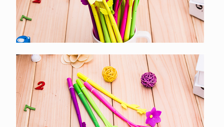 Korean Office Supplies Creative Gel Pen Cute Flower Pen Fresh Flower Black Gel Ink Pen Wholesale for Students Korean Office Supplies Creative Gel Pen Cute Flower Pen Fresh Flower Black Gel Ink Pen Wholesale for Students