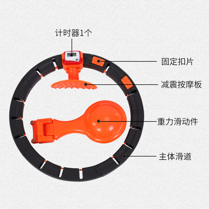 Lazy Smart Hula Hoop Belly Contracting Beauty Waist Increasing Female TikTok Same Style Will Not Fall off Hula Hoop Belly Contracting Adult and Children