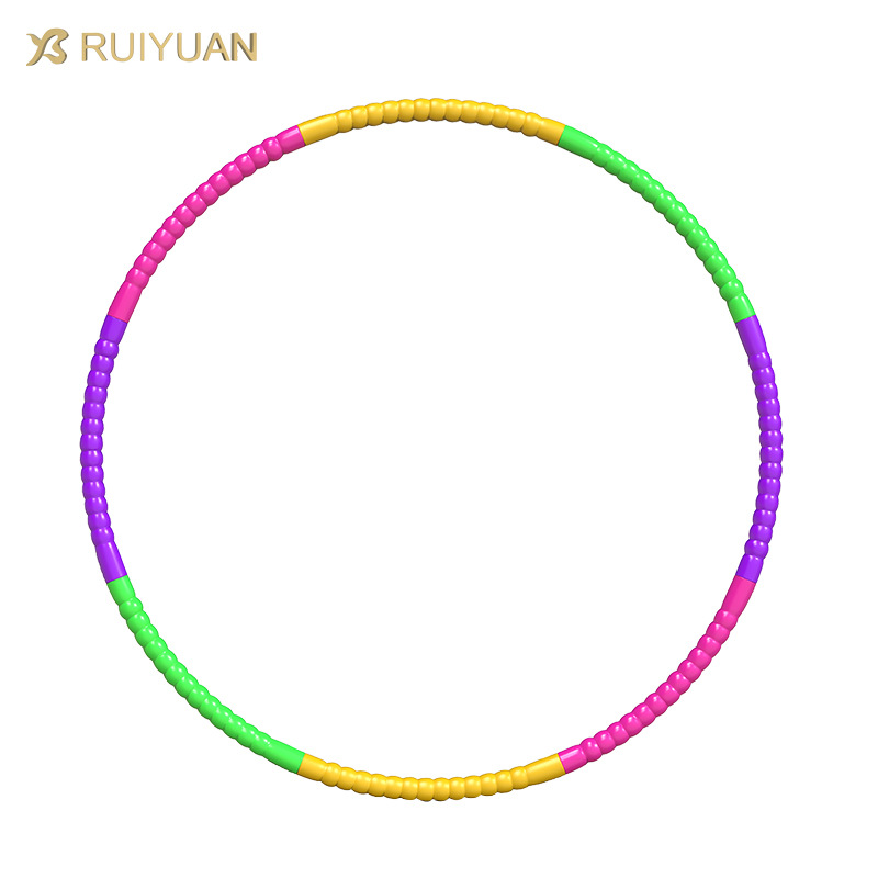Ruiyuan Kindergarten Hula Hoop Color Gymnastics Ring Children&#039;s Throw the Circle Plastic Assembled Game Small Hula Hoop Toy