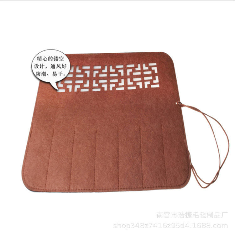 Writing Brush Buggy Bag Felt Antique Hollow-out Writing Brush Pen Curtain Calligraphy Supplies Calligraphy Materials 7 Pencil Case