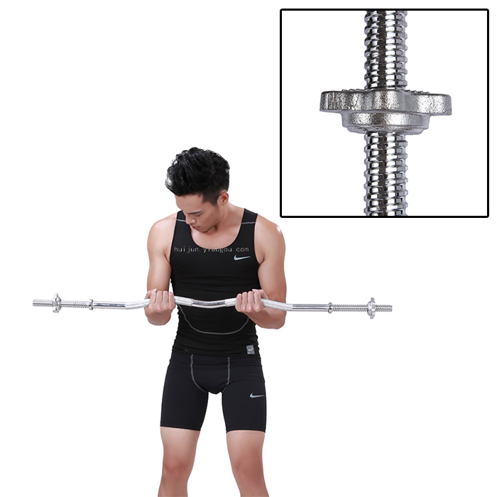 Army Barbell Bar 1.2M Peak Size Curved Bar Gym Weightlifting Size Hole Curved Bar