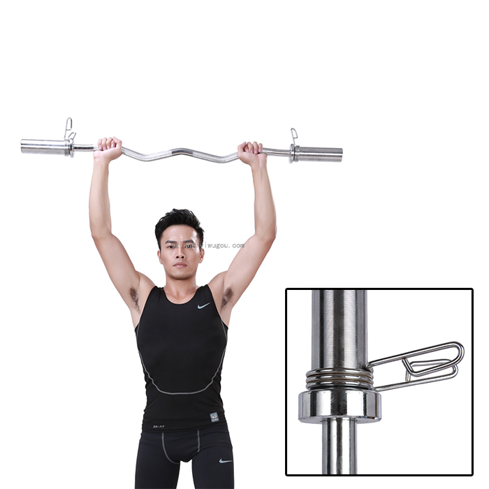 Army Barbell Bar 1.2M Peak Size Curved Bar Gym Weightlifting Size Hole Curved Bar