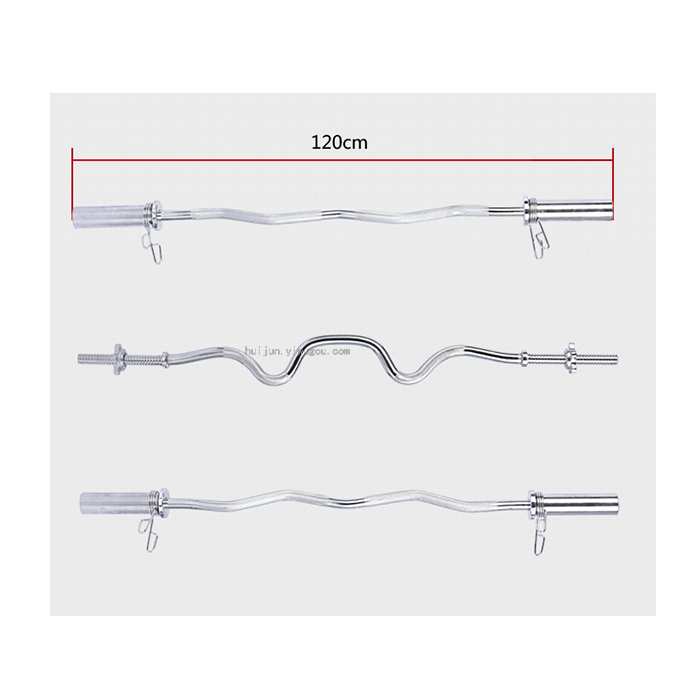 Army Barbell Bar 1.2M Peak Size Curved Bar Gym Weightlifting Size Hole Curved Bar