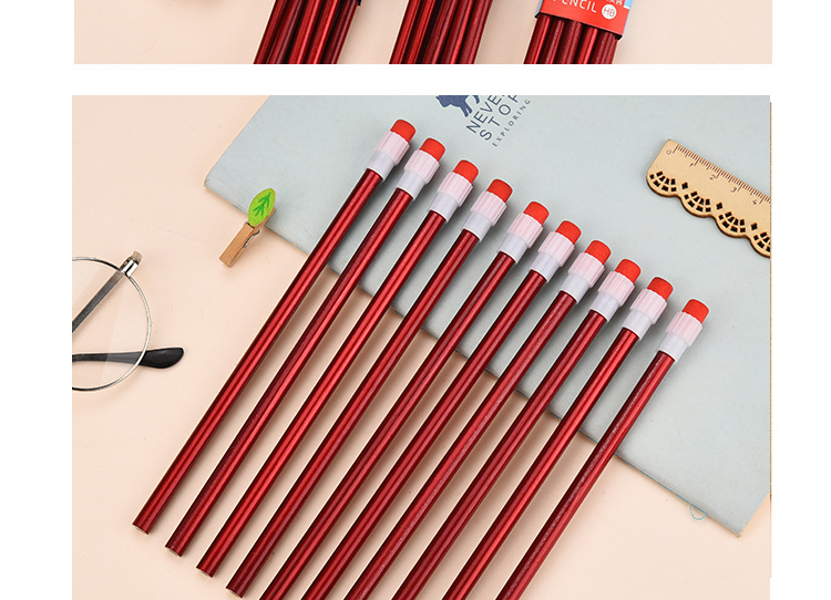 Shunfu New High-End Children Student Writing Pure Red round Brush Pot Big Leather Tip HB Pencil Wholesale Factory Direct Sales Shunfu New High-End Children Student Writing Pure Red round Brush Pot Big Leather Tip HB Pencil Wholesale Factory Direct Sales
