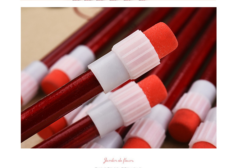 Shunfu New High-End Children Student Writing Pure Red round Brush Pot Big Leather Tip HB Pencil Wholesale Factory Direct Sales Shunfu New High-End Children Student Writing Pure Red round Brush Pot Big Leather Tip HB Pencil Wholesale Factory Direct Sales