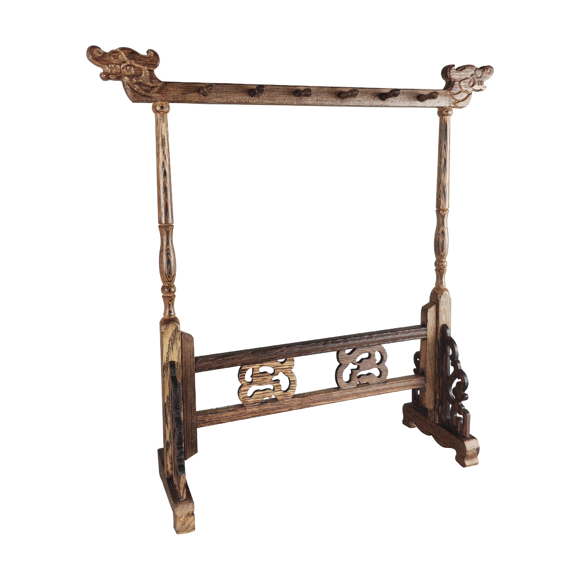 Factory Direct Supply Wooden Door Frame Pen Hanging Faucet Writing Brush Holder 6 Hanging 12 Pin Study Calligraphy Supplies Wholesale
