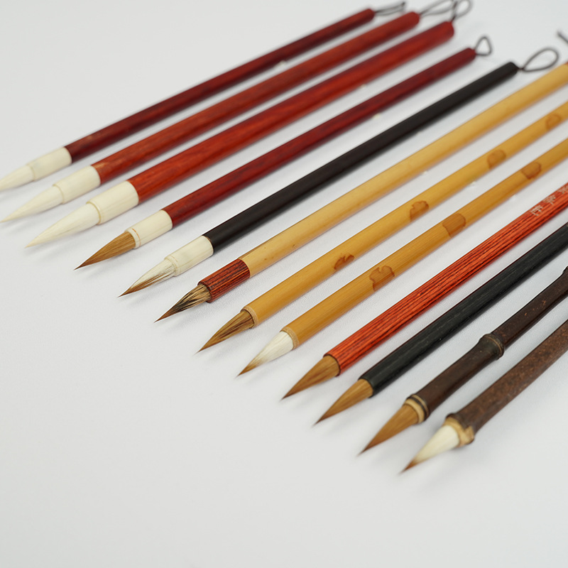 Adult Pure Weasel &#039;S Hair Mixed Hair Writing Brush Regular Script In Small Characters Writing Brush Beginner Calligraphy Writing Brush Painting Hand Drawn Watercolor Pens Set Wholesale