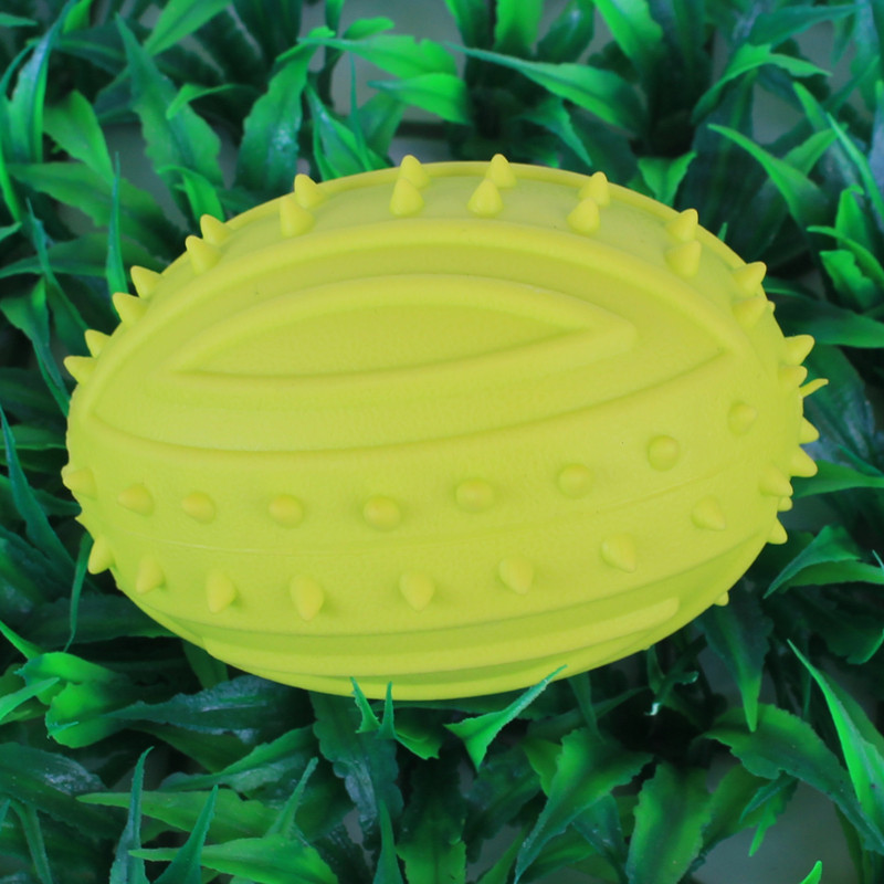 Pet TPR Rubber Toy Sounding Rugby Belt Whistle Molar Gnawing Dog Toy Teddy/Golden Retriever Toy