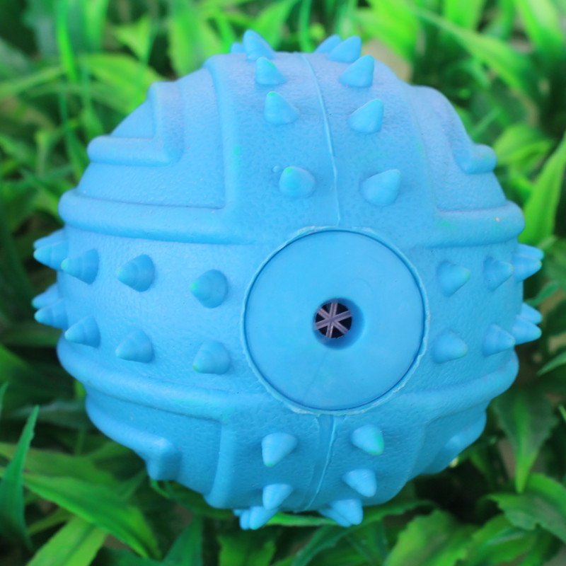 Pet TPR Rubber Toy Sounding Rugby Belt Whistle Molar Gnawing Dog Toy Teddy/Golden Retriever Toy