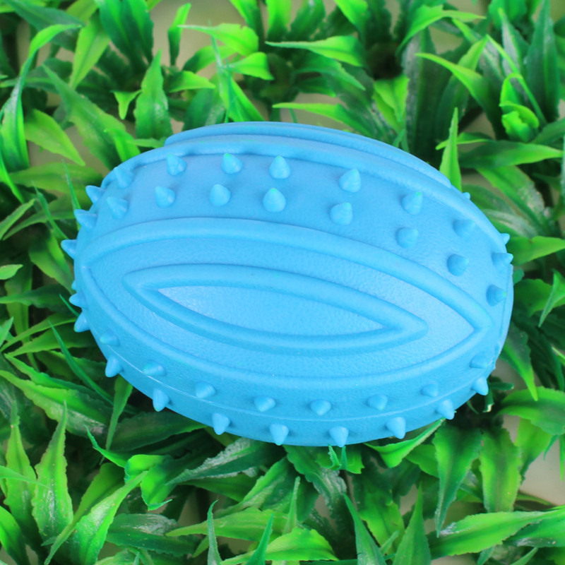 Pet TPR Rubber Toy Sounding Rugby Belt Whistle Molar Gnawing Dog Toy Teddy/Golden Retriever Toy
