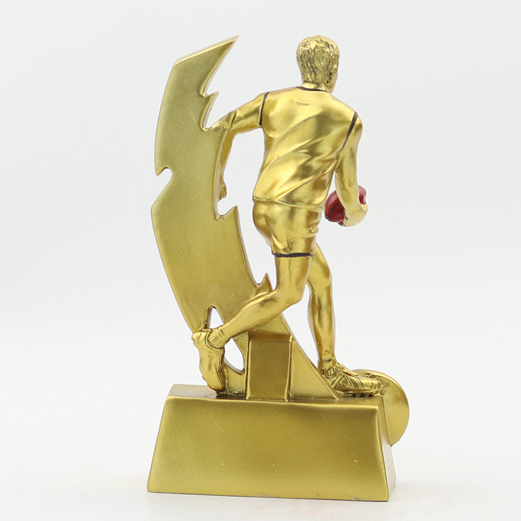 New resin rugby cup, person trophy, metal medal, custom factory direct selling arts and crafts 5307