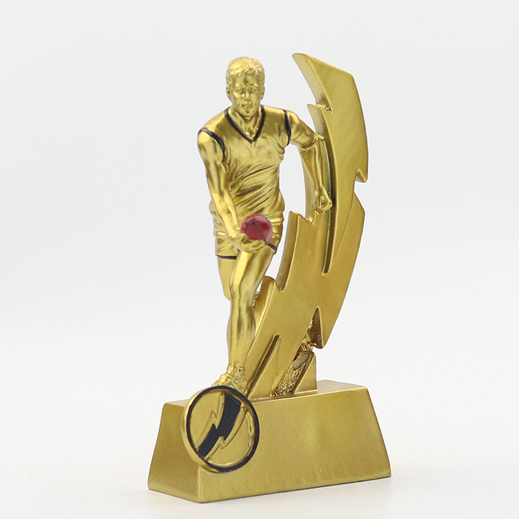 New resin rugby cup, person trophy, metal medal, custom factory direct selling arts and crafts 5307