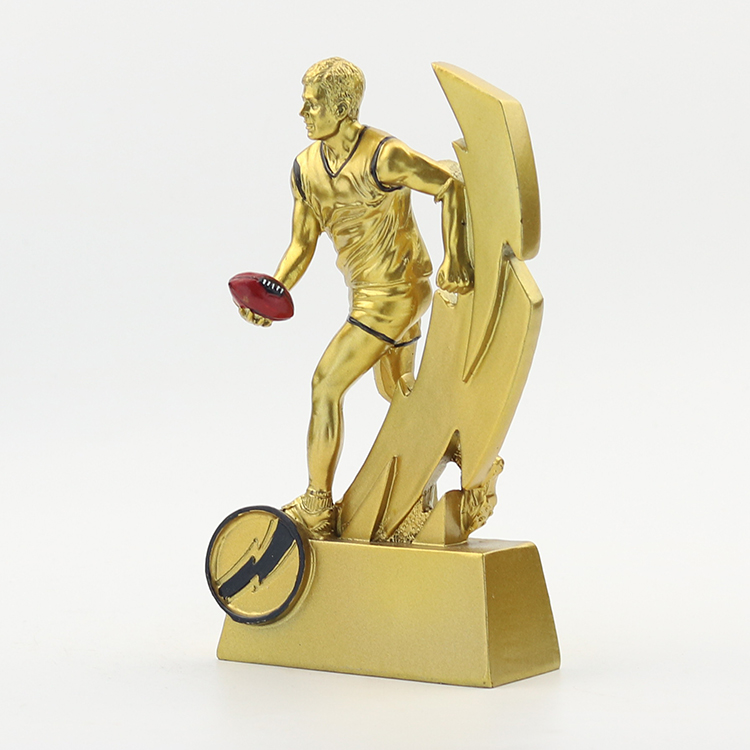 New resin rugby cup, person trophy, metal medal, custom factory direct selling arts and crafts 5307