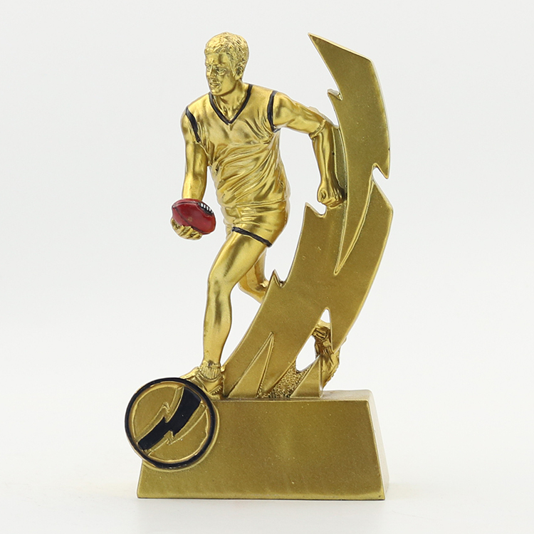New resin rugby cup, person trophy, metal medal, custom factory direct selling arts and crafts 5307