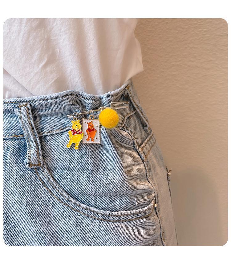 Cute Japanese Style Brooch Ins Trendy Anti-Unwanted-Exposure Buckle Personality Safety Pin Fixed Clothes Cartoon Pin Bag Accessories for Women