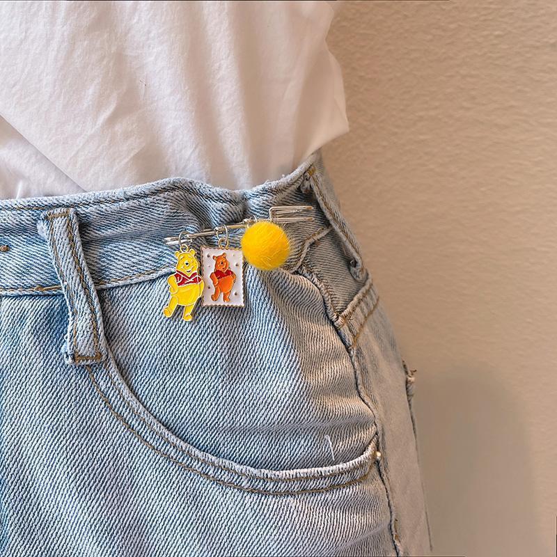 Cute Japanese Style Brooch Ins Trendy Anti-Unwanted-Exposure Buckle Personality Safety Pin Fixed Clothes Cartoon Pin Bag Accessories for Women