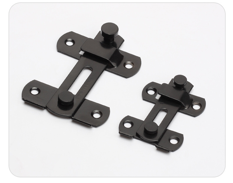 Thickened Stainless Steel Door Latch Safety Bolt Sliding Door Flat Buckle Latch Anti-Theft Clasp Lock Hardware Wholesale