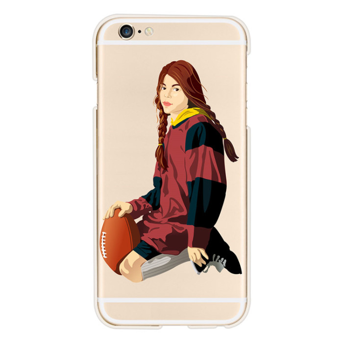 IPhone6 mobile phone shell creative apple 6/6s Rugby transparent protective cover