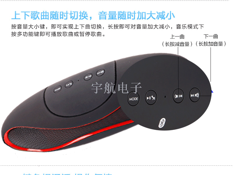 New rugby Bluetooth speakers popular popular factory direct card / TF card / wireless