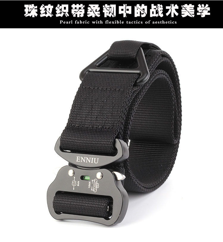Aviation Aluminium Buckle 4.3 Bead Rescue Drop Safety Nylon Waistband Men's Outdoor Tactics Military Training Belt