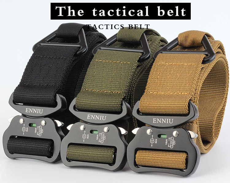 Aviation Aluminium Buckle 4.3 Bead Rescue Drop Safety Nylon Waistband Men's Outdoor Tactics Military Training Belt