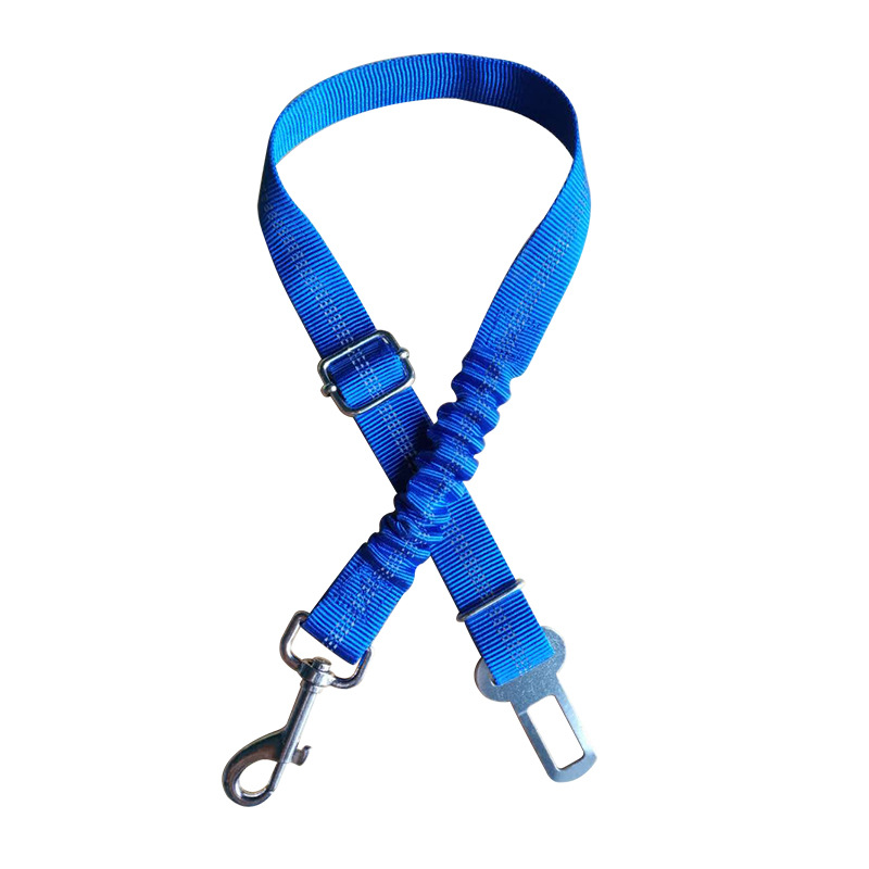 Car Reflective Seatbelt Elastic Leash Metal Buckle Belt Car Safety Belt for Pet Dog Chain
