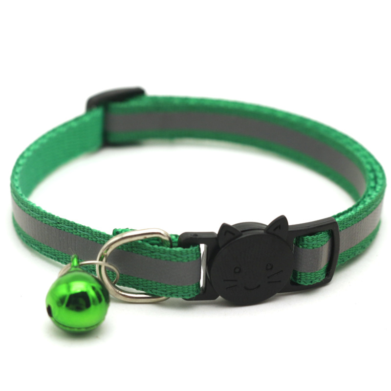 Cross-Border Hot Pet Reflective Safety Cat Buckle Collar Separated Cat Dog Bell Collar Factory Promotion