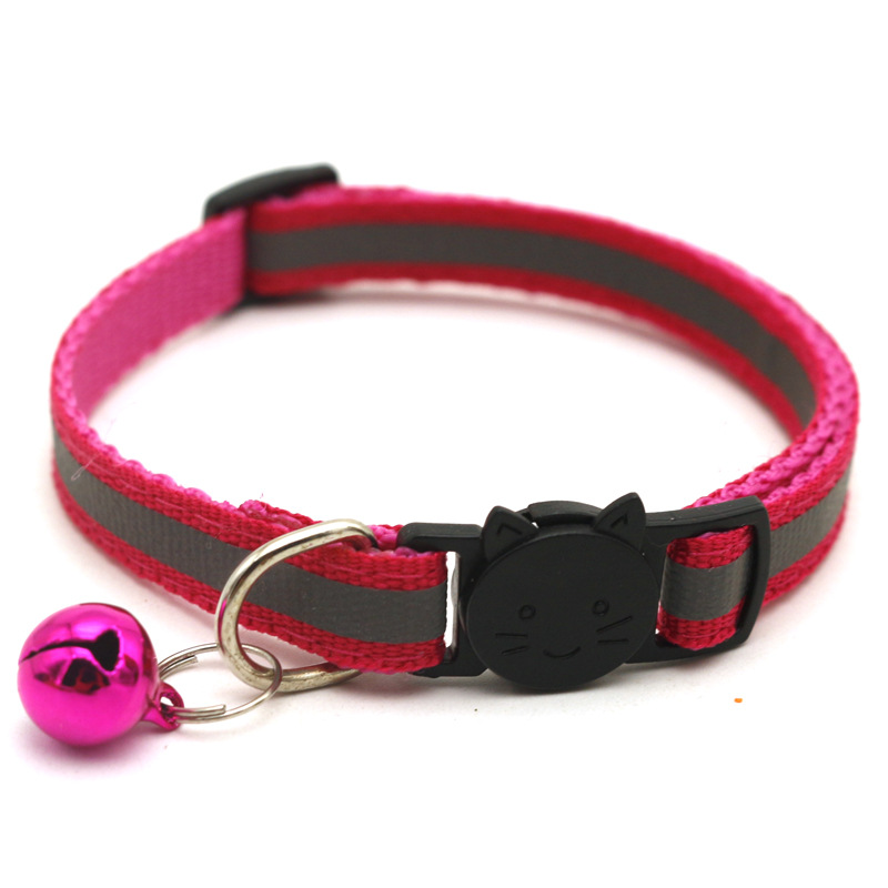 Cross-Border Hot Pet Reflective Safety Cat Buckle Collar Separated Cat Dog Bell Collar Factory Promotion
