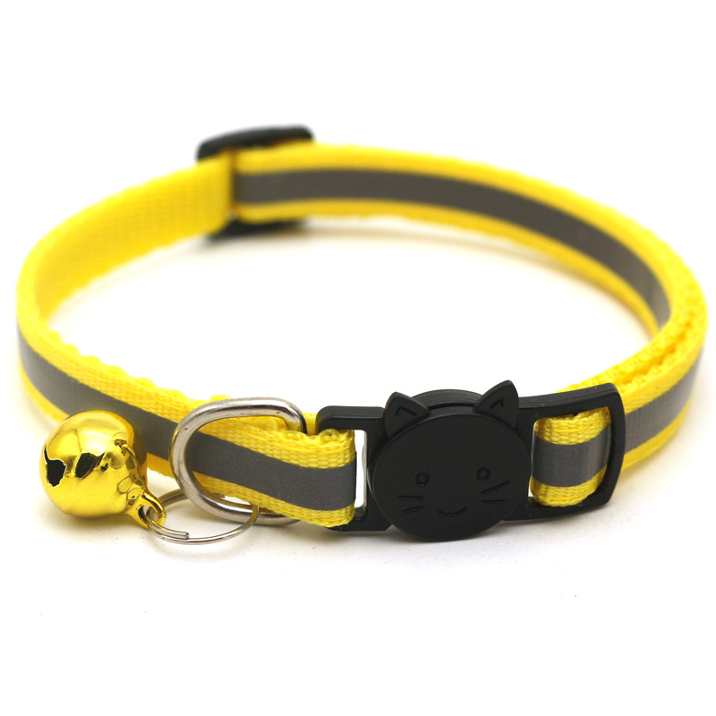 Cross-Border Hot Pet Reflective Safety Cat Buckle Collar Separated Cat Dog Bell Collar Factory Promotion
