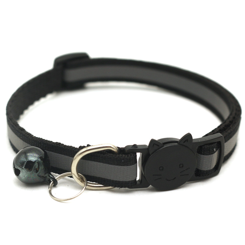 Cross-Border Hot Pet Reflective Safety Cat Buckle Collar Separated Cat Dog Bell Collar Factory Promotion