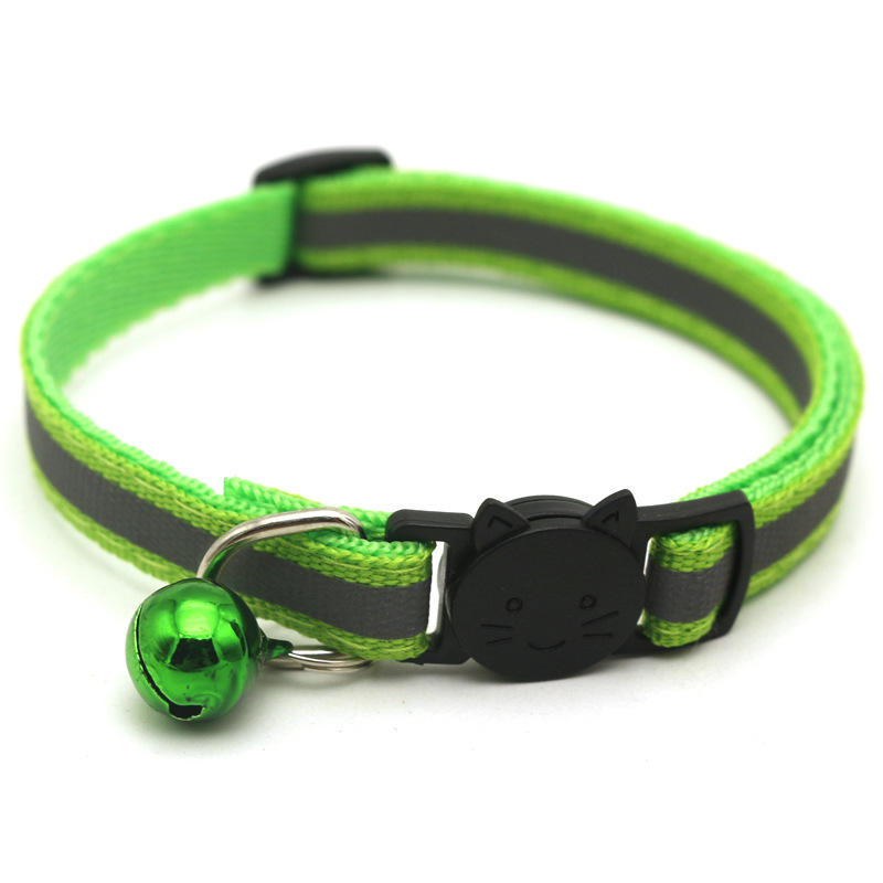 Cross-Border Hot Pet Reflective Safety Cat Buckle Collar Separated Cat Dog Bell Collar Factory Promotion