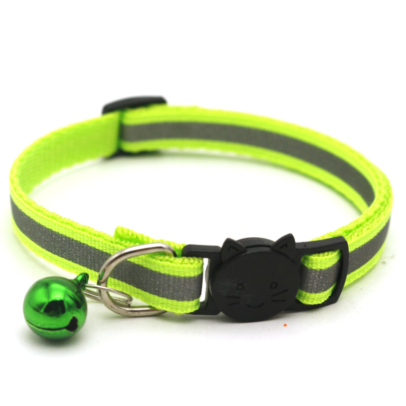 Cross-Border Hot Pet Reflective Safety Cat Buckle Collar Separated Cat Dog Bell Collar Factory Promotion