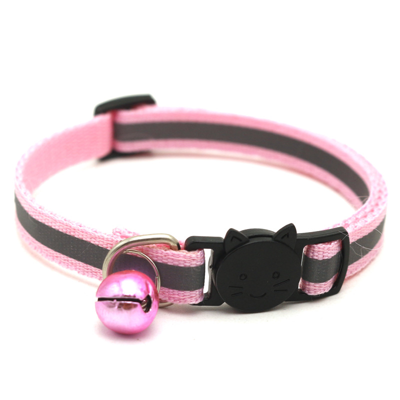 Cross-Border Hot Pet Reflective Safety Cat Buckle Collar Separated Cat Dog Bell Collar Factory Promotion